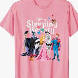 Disney Sleeping Beauty Characters T-Shirt Womens Sz M